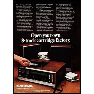 1970 Panasonic RS-820S 8 Track Stereo Receiver Vintage Print Ad Audiophile Art
